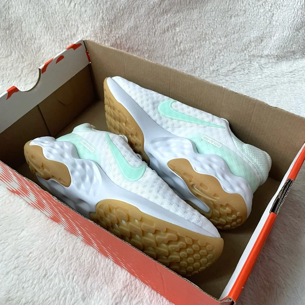 Nike Renew Ride 3 White/Mint Athletic Shoes